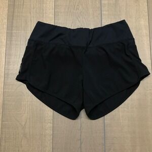 Oiselle Shorts Womens Size 8 Black Running Roga 4 in Lined Gym Performance Run